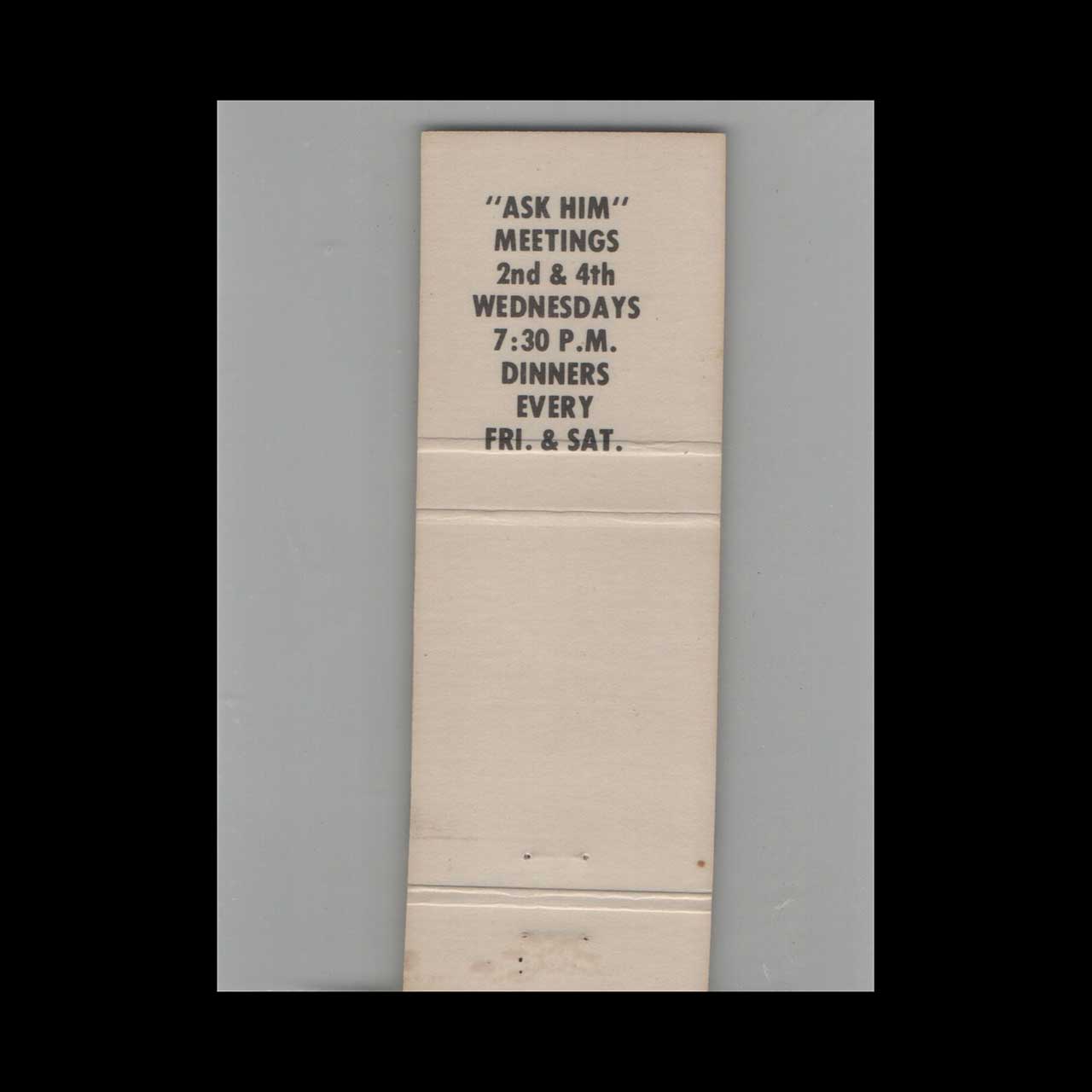 BPOE Elks Lodge #1662 Sitka AK Matchbook Cover BPOE Elks Lodge #1662 Sitka AK Matchbook Cover