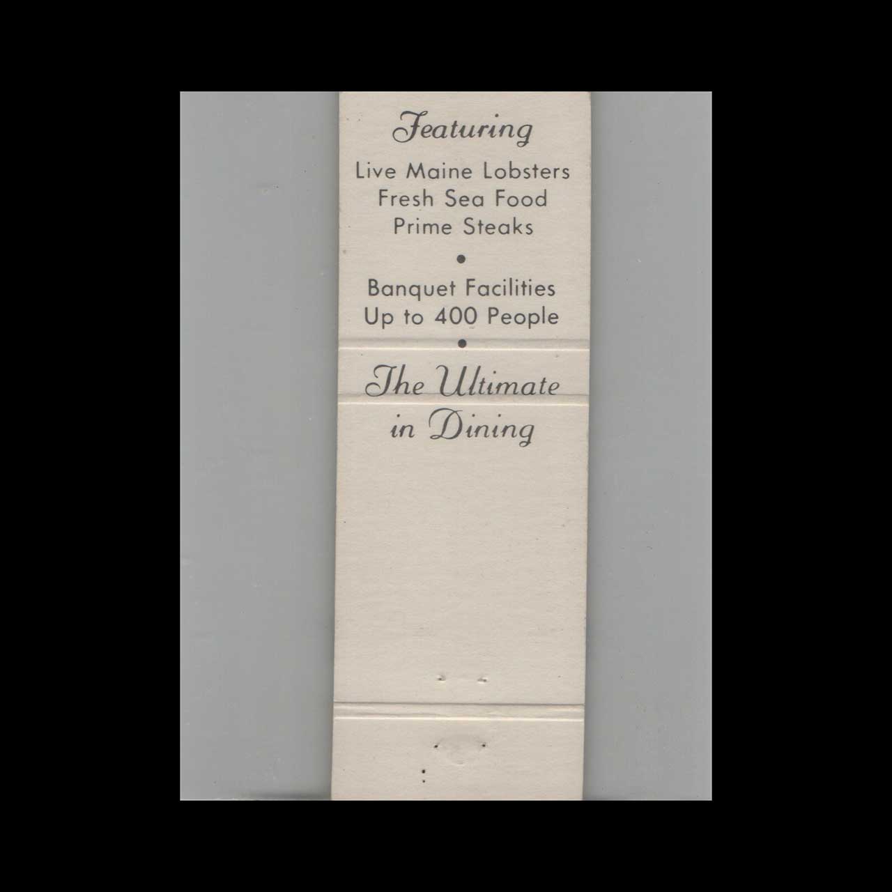 Lobster & Pheasant Restaurant Cleveland Matchbook Cover Lobster & Pheasant Restaurant Cleveland Matchbook Cover