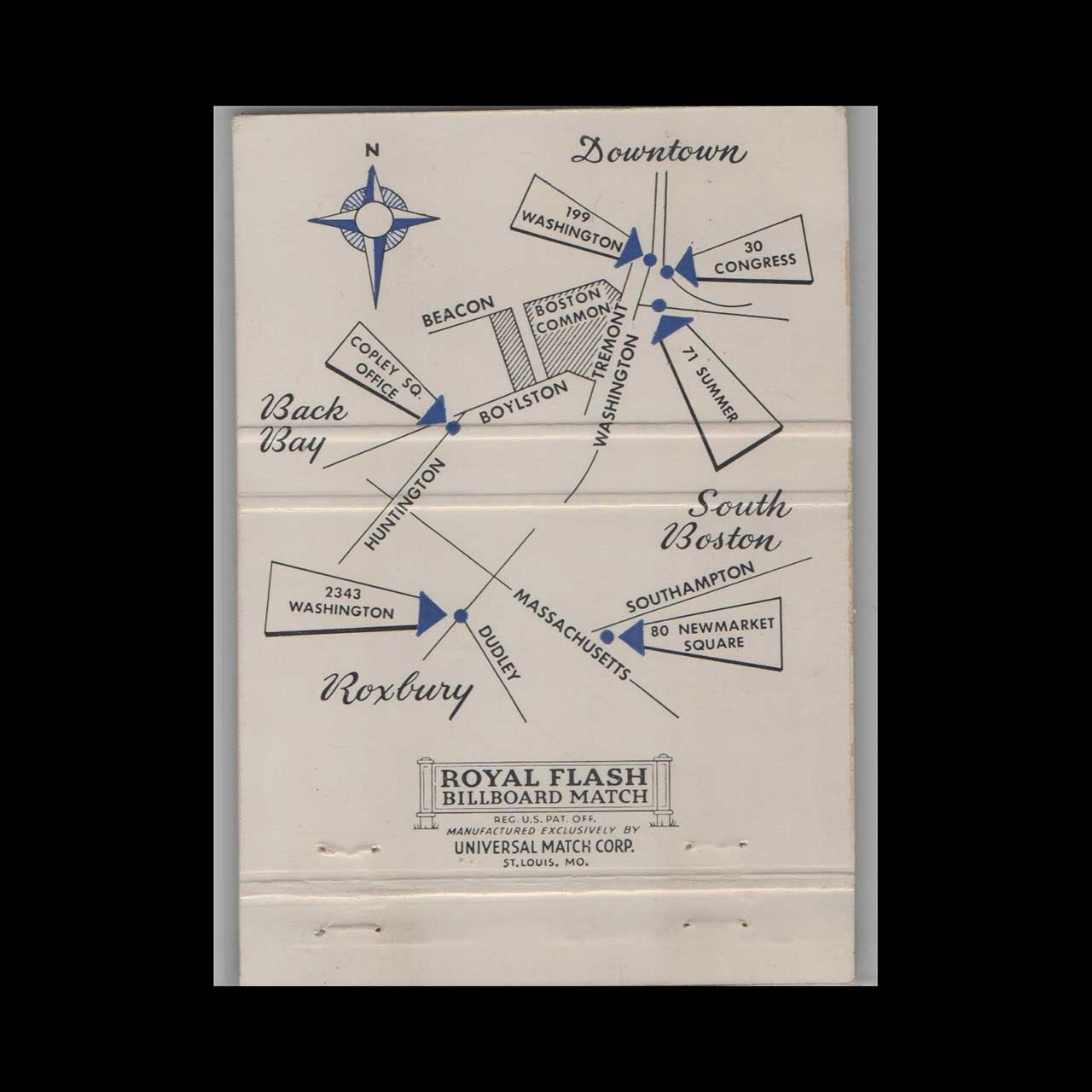 Matchbook Cover Rockland Atlas National Bank Boston MA Matchbook Cover Rockland Atlas National Bank Boston MA