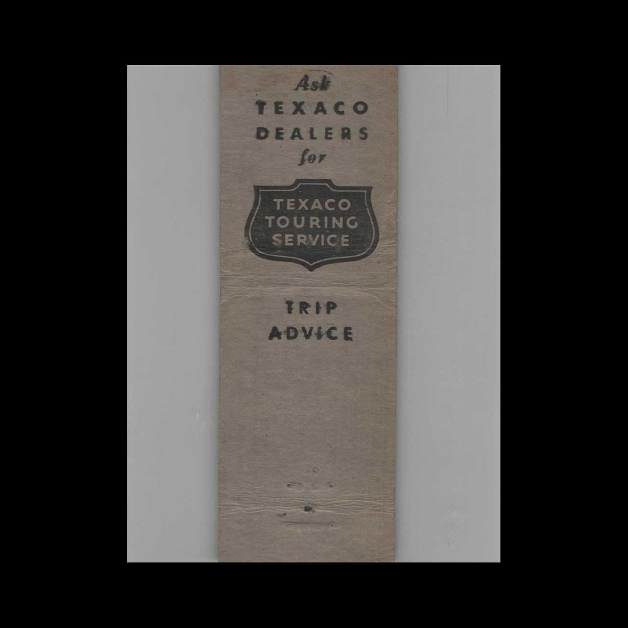 Texaco Station Rechtzigels Matchbook Cover West St Paul Texaco Station Rechtzigels Matchbook Cover West St Paul