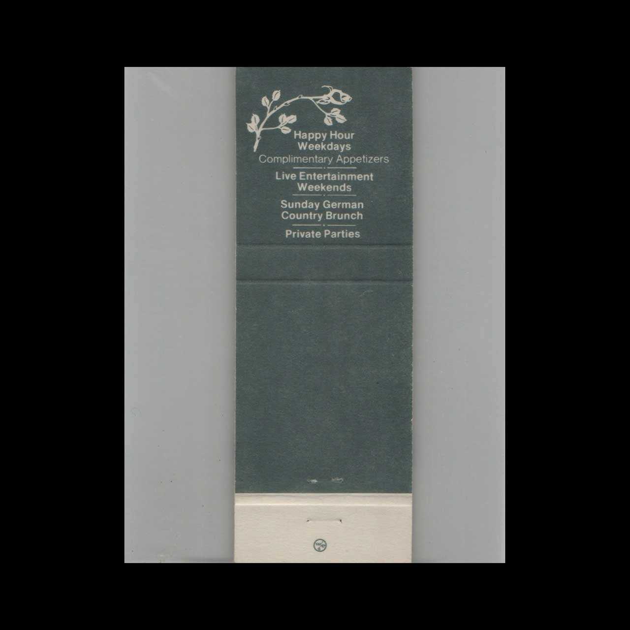 Matchbook Cover The Bratskellar Denver CO Matchbook Cover The Bratskellar Denver CO