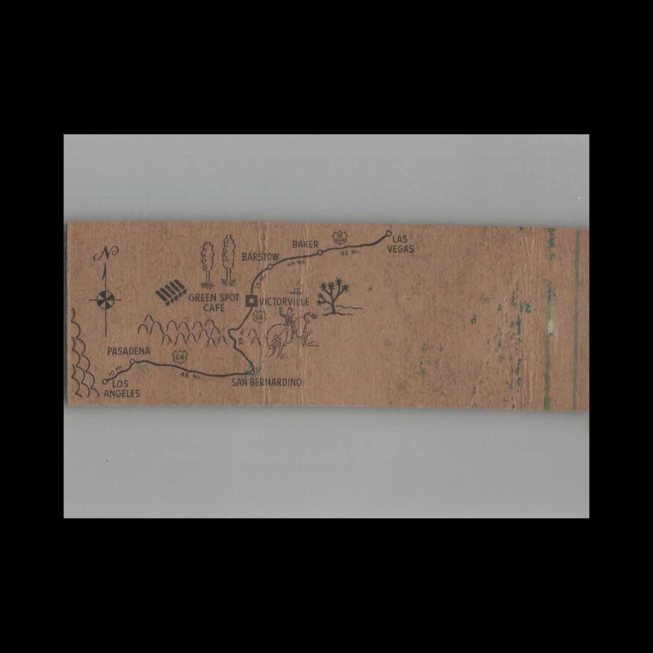 Matchbook Cover The Green Spot Dude Ranch Victorville CA Matchbook Cover The Green Spot Dude Ranch Victorville CA