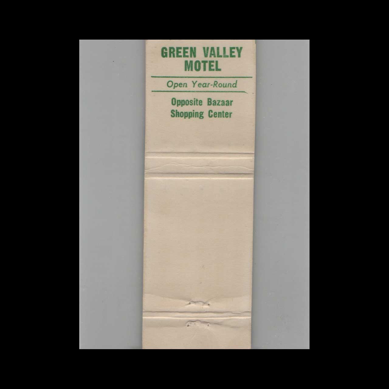 Matchbook Cover Green Valley Motel Clifton Heights PA Matchbook Cover Green Valley Motel Clifton Heights PA
