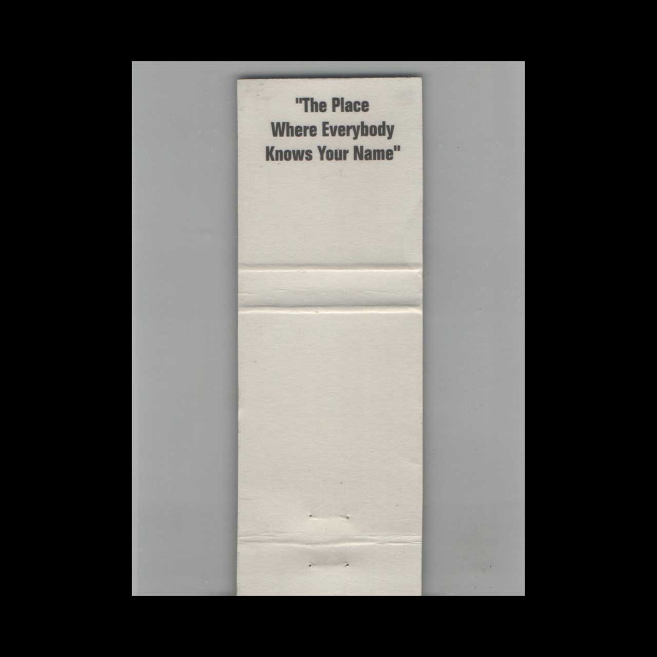 Matchbook Cover Cheers Boston MA Matchbook Cover Cheers Boston MA