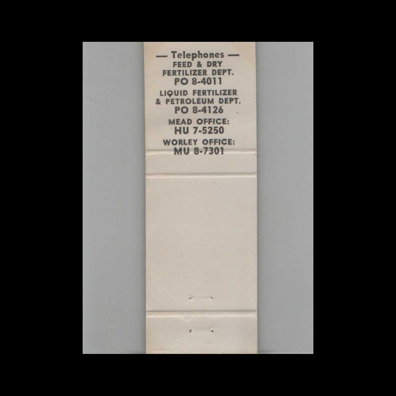 Rockford Grain Growers Matchbook Cover WA Rockford Grain Growers Matchbook Cover WA