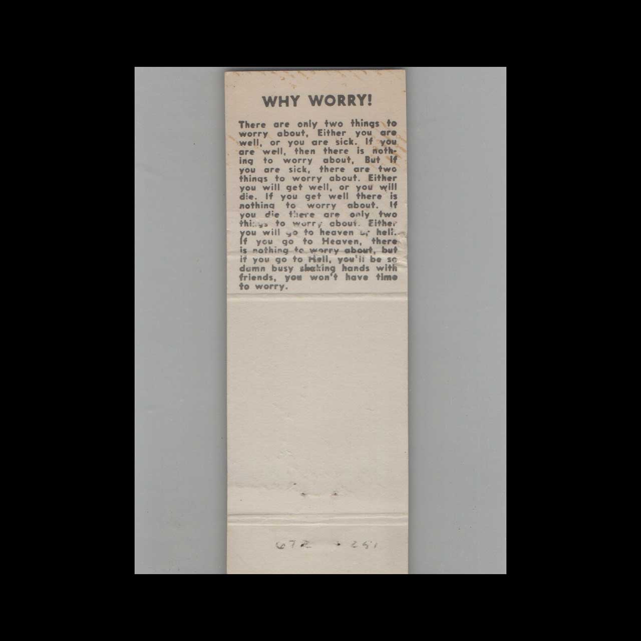 Double Restaurant & Lounge Clay County Matchbook Cover Double Restaurant & Lounge Clay County Matchbook Cover