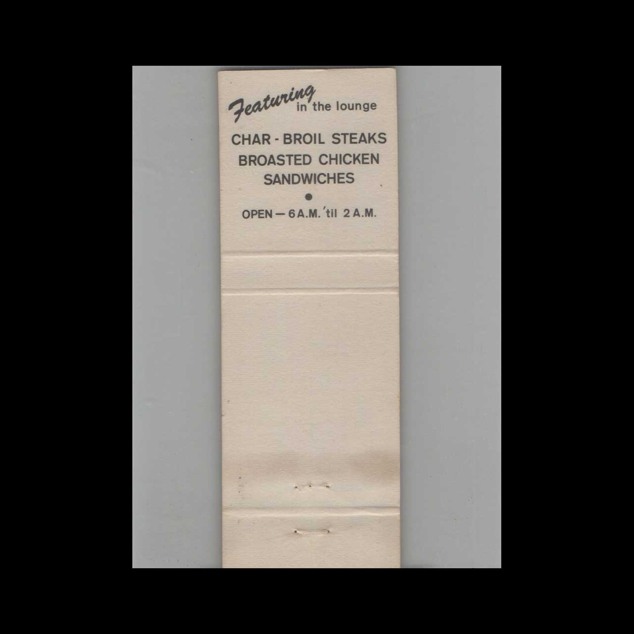 The Lakmanns Restaurant & Lounge Redding CA Matchbook Cover The Lakmanns Restaurant & Lounge Redding CA Matchbook Cover