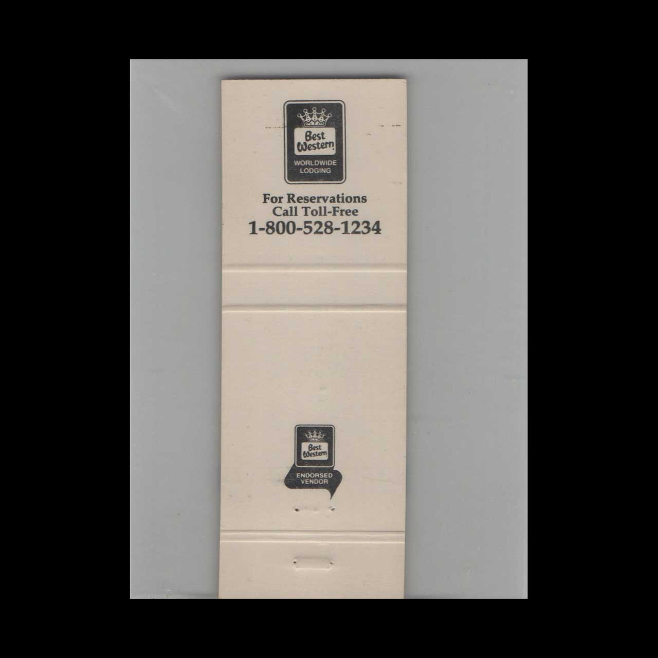Matchbook Cover Best Western Plaza Inn Pigeon Forge TN Matchbook Cover Best Western Plaza Inn Pigeon Forge TN