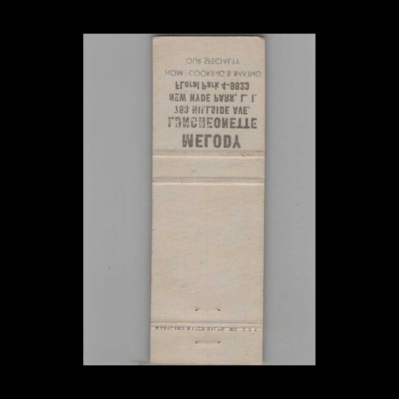 Melody Luncheonette Matchbook Cover New Hyde Park NY Melody Luncheonette Matchbook Cover New Hyde Park NY