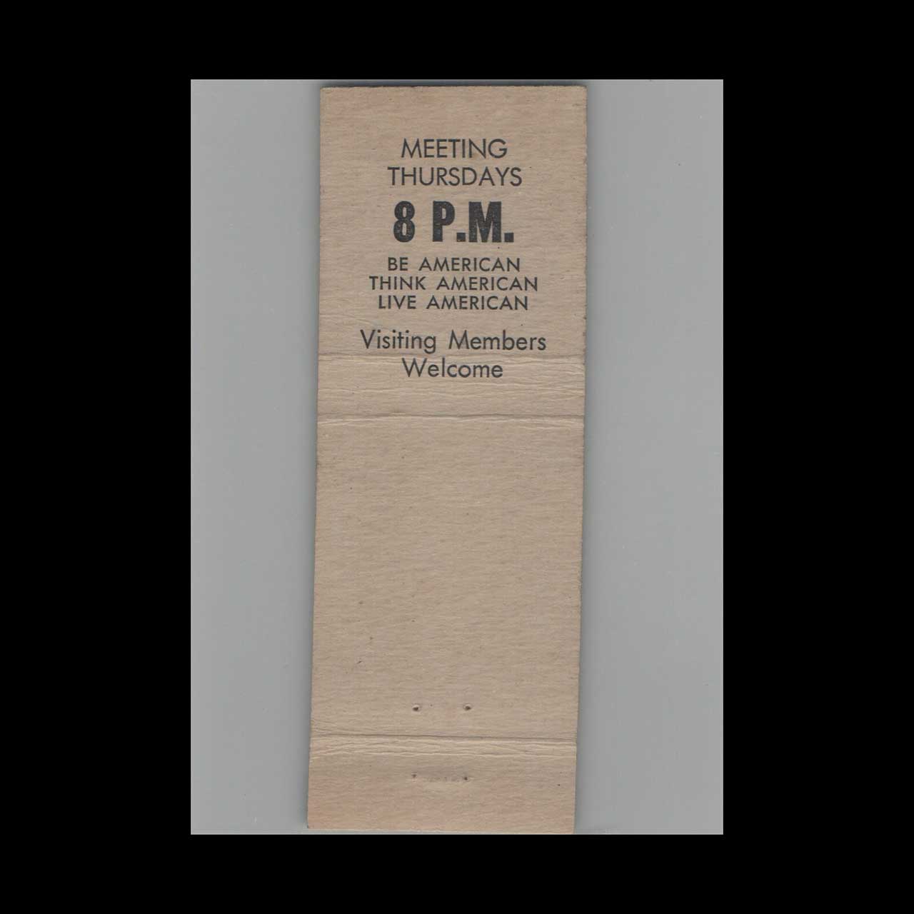 BPOE Elks Club 1989 Beaverton OR Matchbook Cover BPOE Elks Club 1989 Beaverton OR Matchbook Cover