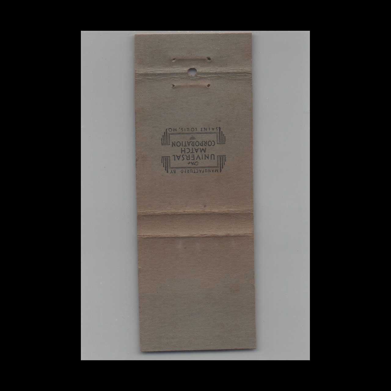 Franklin Square Garage Philadelphia Matchbook Cover Franklin Square Garage Philadelphia Matchbook Cover