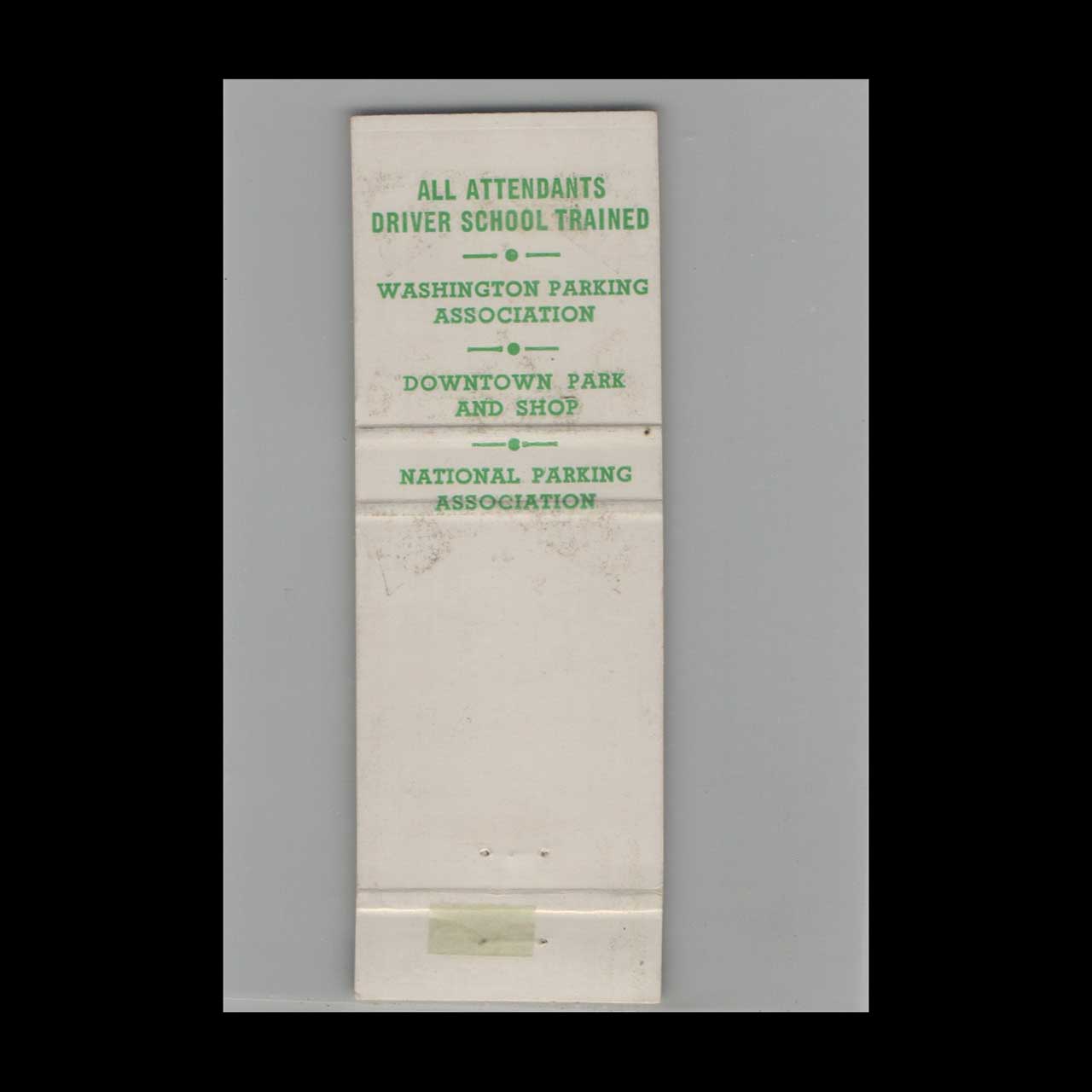 Doggetts Parking Co Matchbook Cover Since 1926 Doggetts Parking Co Matchbook Cover Since 1926