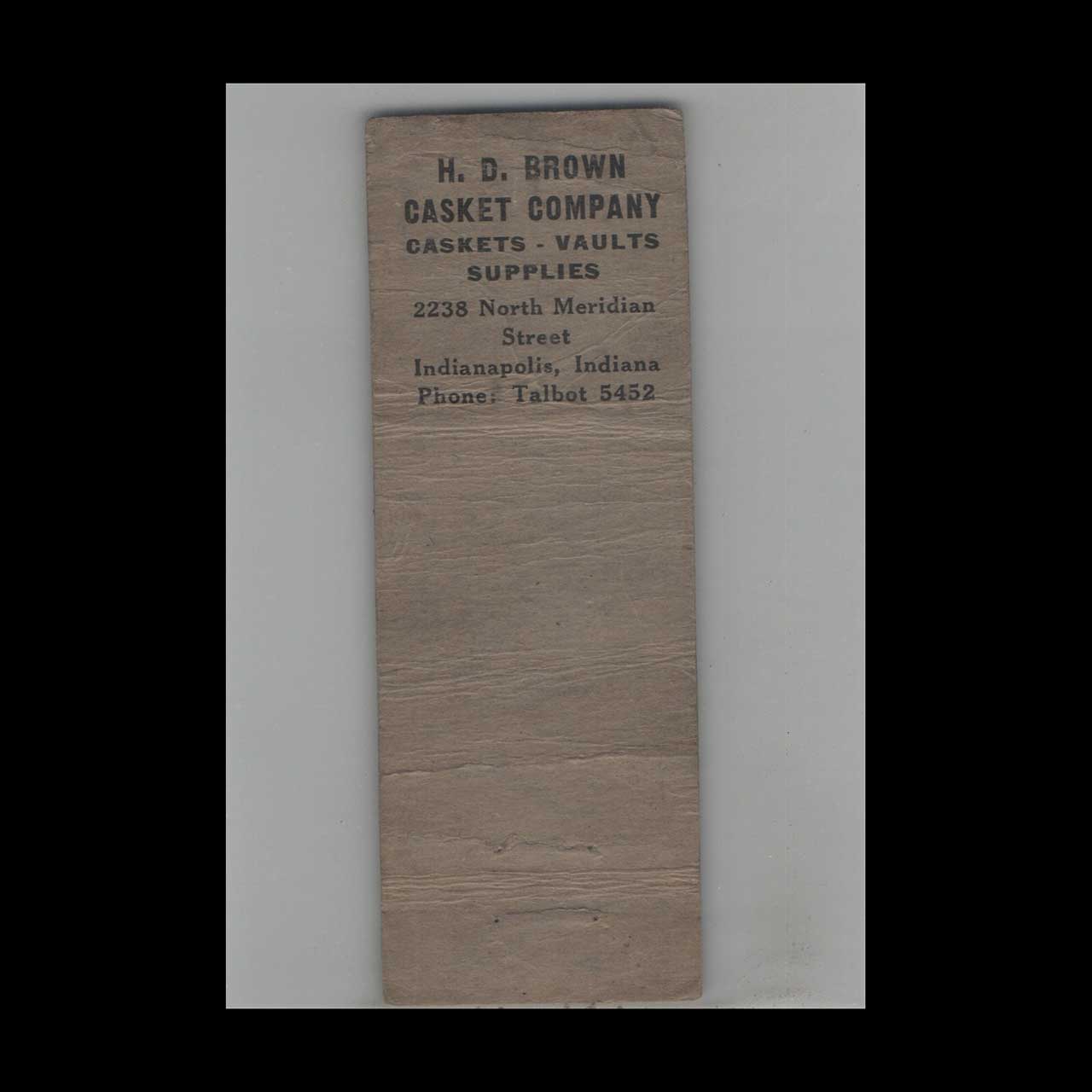 The Wyandot Vault Co Matchbook Cover Upper Sandusky OH The Wyandot Vault Co Matchbook Cover Upper Sandusky OH