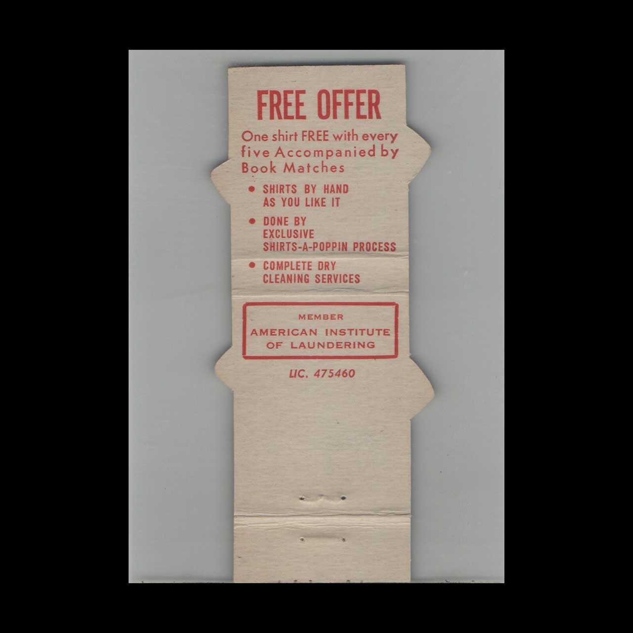 Firestone Hand Laundry Matchbook Cover Rockaway Blvd Firestone Hand Laundry Matchbook Cover Rockaway Blvd