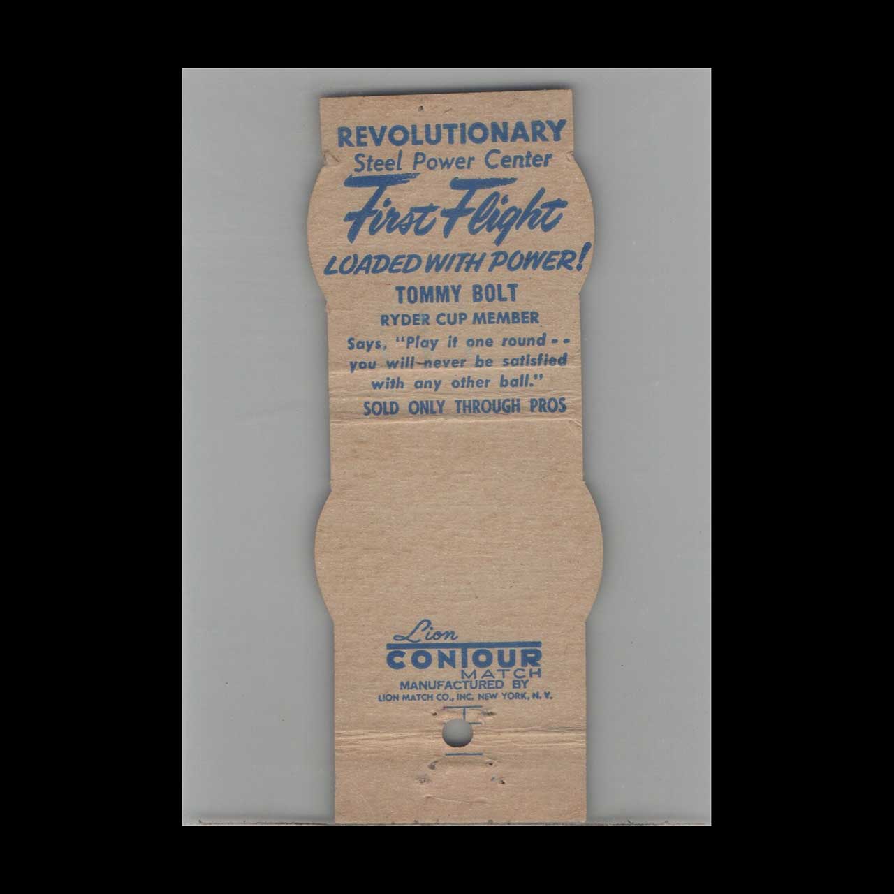 First Flight Golf Balls Matchbook Cover First Flight Golf Balls Matchbook Cover