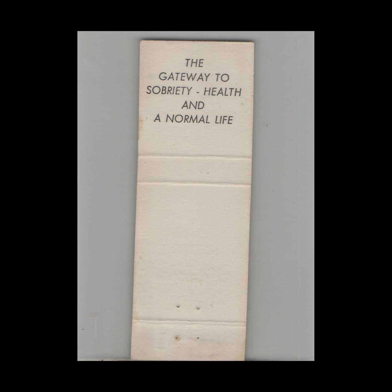 Matchbook Cover Long Beach Sanitarium Alcoholic Hospital CA Matchbook Cover Long Beach Sanitarium Alcoholic Hospital CA