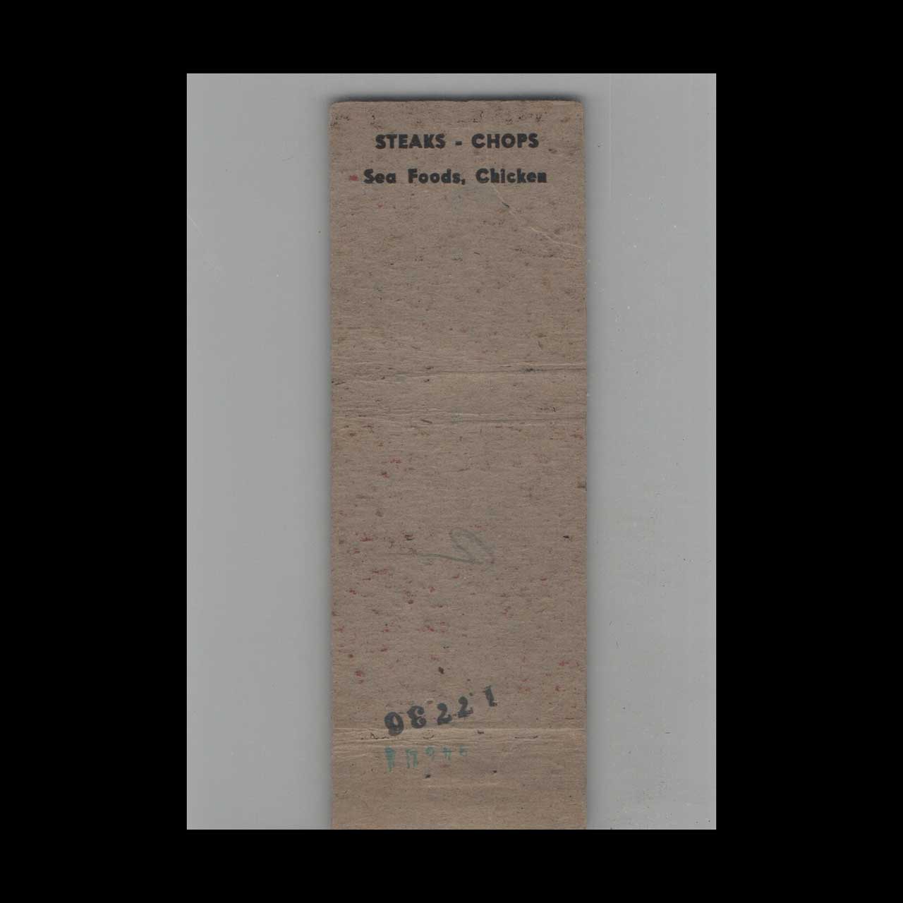 White Way Steak House Matchbook Cover Jacksonville NC White Way Steak House Matchbook Cover Jacksonville NC