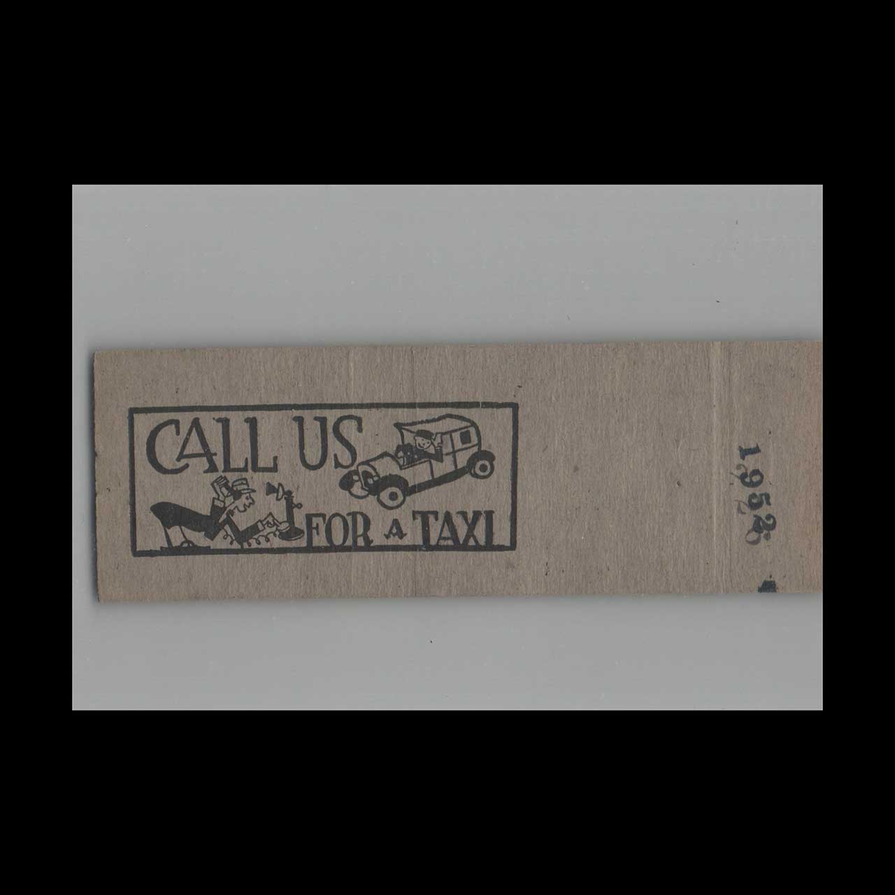 Matchbook Cover Cromwells Taxi Middletown NY #1 Matchbook Cover Cromwells Taxi Middletown NY #1