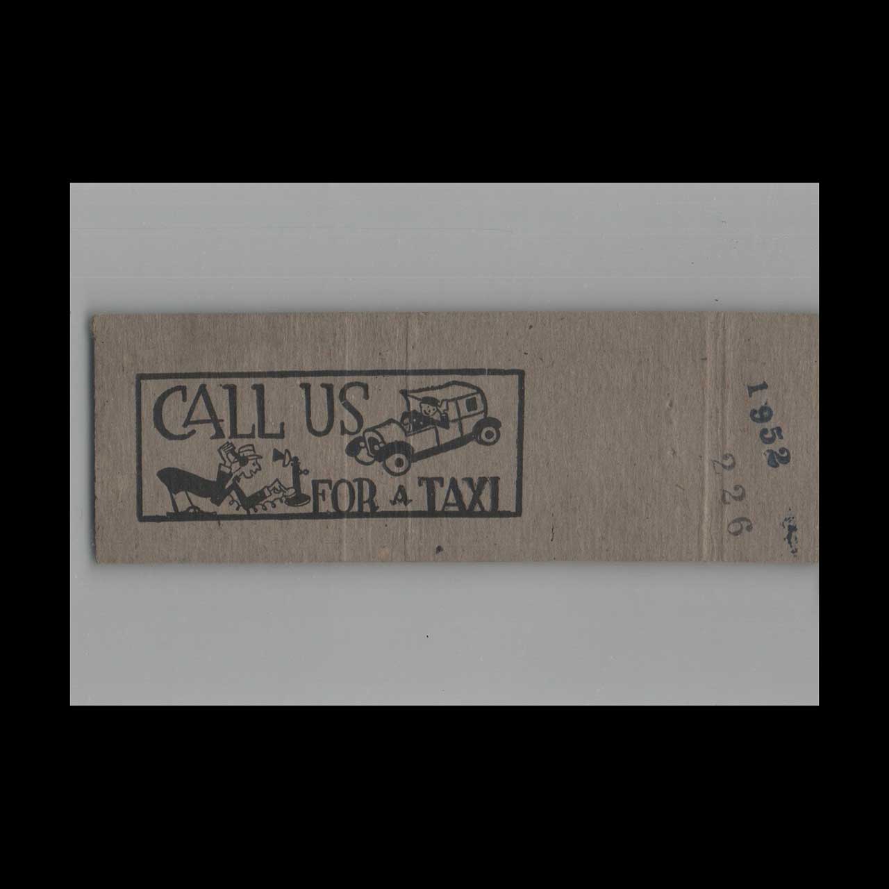 Matchbook Cover Cromwells Taxi Middletown NY #3 Matchbook Cover Cromwells Taxi Middletown NY #3