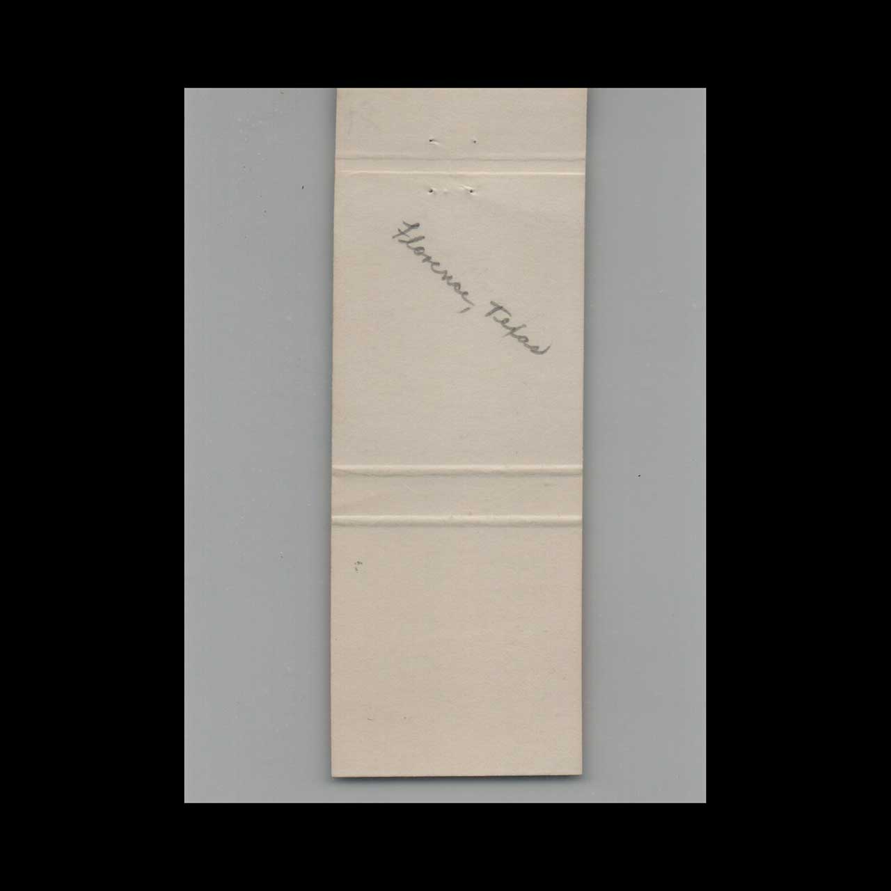 Matchbook Cover Country Revue Restaurant & Bar Florence TX #1 Matchbook Cover Country Revue Restaurant & Bar Florence TX #1