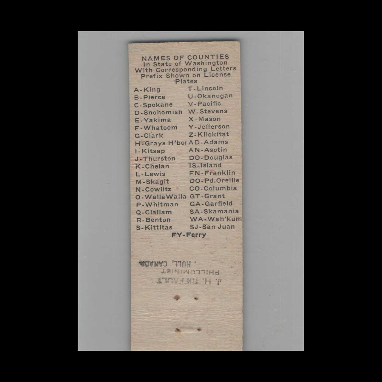 Matchbook Cover Tumwater Inn Olympia WA Matchbook Cover Tumwater Inn Olympia WA