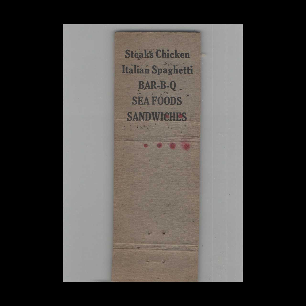 Matchbook Cover Bills Pine Thicket Grill Atlanta GA Matchbook Cover Bills Pine Thicket Grill Atlanta GA