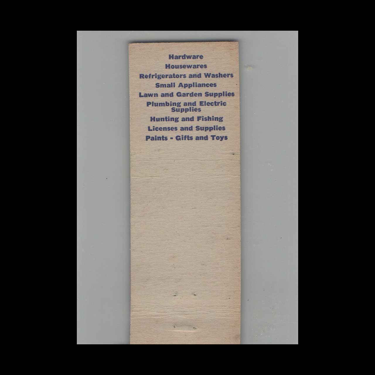 Matchbook Cover Delhi Hardware Holt MI #2 Matchbook Cover Delhi Hardware Holt MI #2