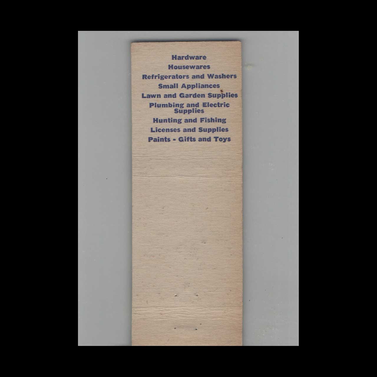 Matchbook Cover Delhi Hardware Holt MI #3 Matchbook Cover Delhi Hardware Holt MI #3