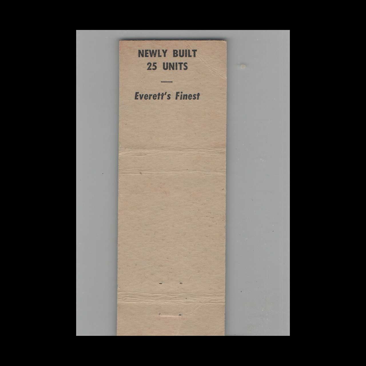 Matchbook Cover Topper Motel Everett WA Matchbook Cover Topper Motel Everett WA