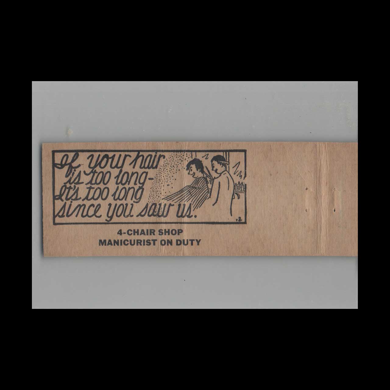 Matchbook Cover Tropical Barber Shop Delray Beach FL Matchbook Cover Tropical Barber Shop Delray Beach FL