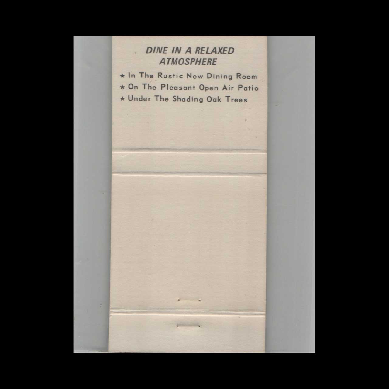 Captain Bens Farm Fed Catfish Christoval TX Matchbook Cover Captain Bens Farm Fed Catfish Christoval TX Matchbook Cover