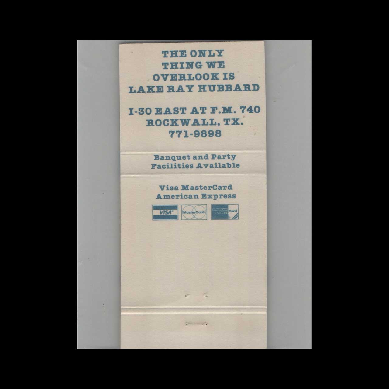 Cajun Catfish Restaurant Matchbook Cover Rockwall TX Cajun Catfish Restaurant Matchbook Cover Rockwall TX