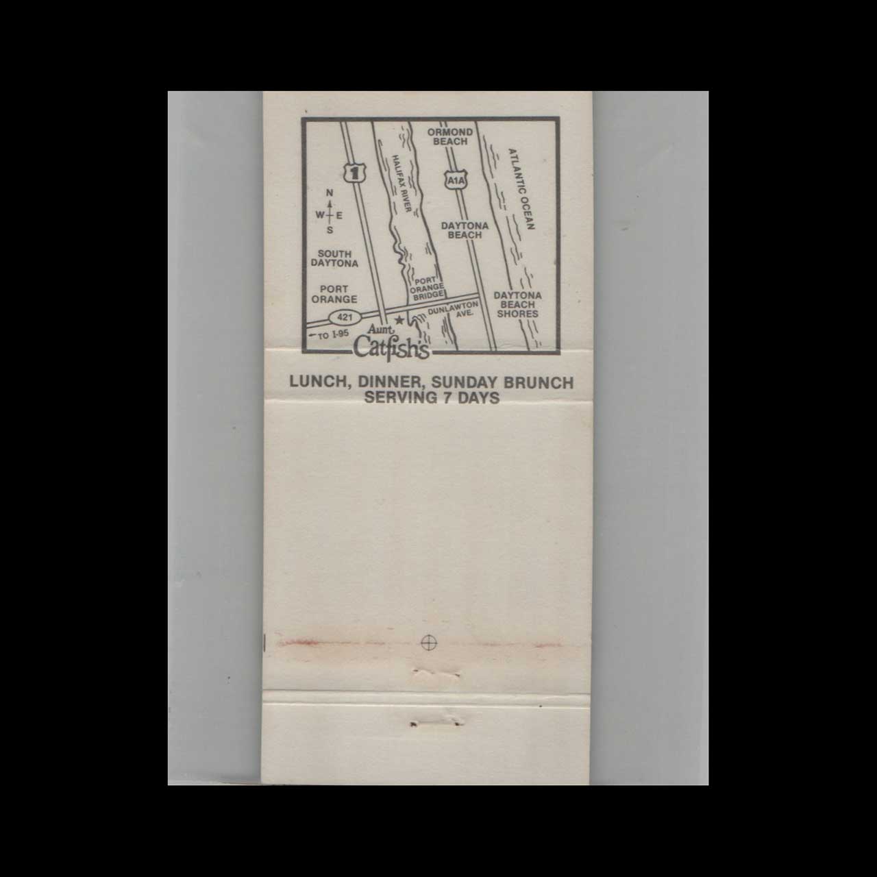 Aunt Catfishs Restaurant Matchbook Cover Port Orange FL Aunt Catfishs Restaurant Matchbook Cover Port Orange FL