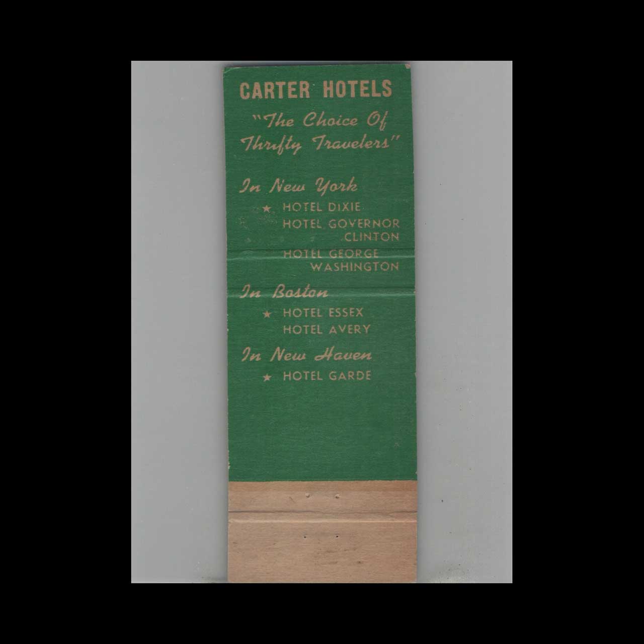 Matchbook Cover Hotel Dixie New York NY #2 Matchbook Cover Hotel Dixie New York NY #2