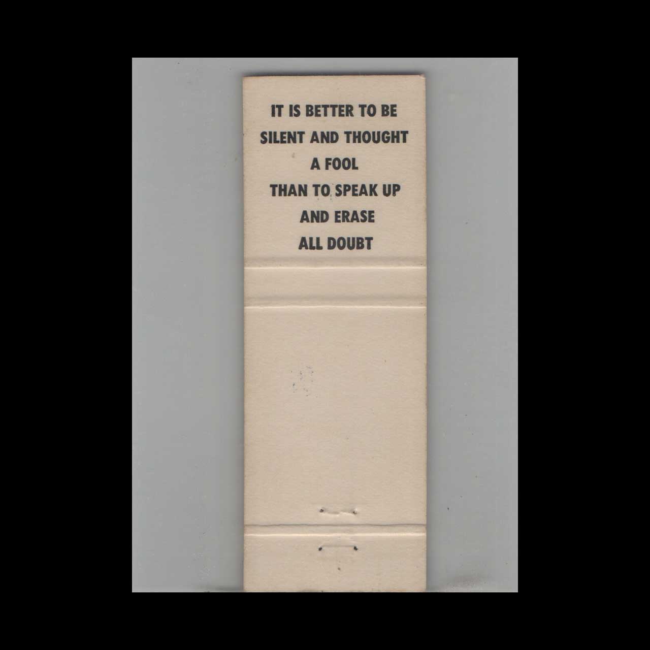 BPOE Elks Club 2337 Libertyville IL Matchbook Cover BPOE Elks Club 2337 Libertyville IL Matchbook Cover