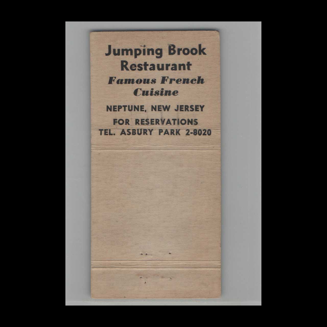 Joseph Damman & Mama Restaurant Matchbook Cover SF Joseph Damman & Mama Restaurant Matchbook Cover SF