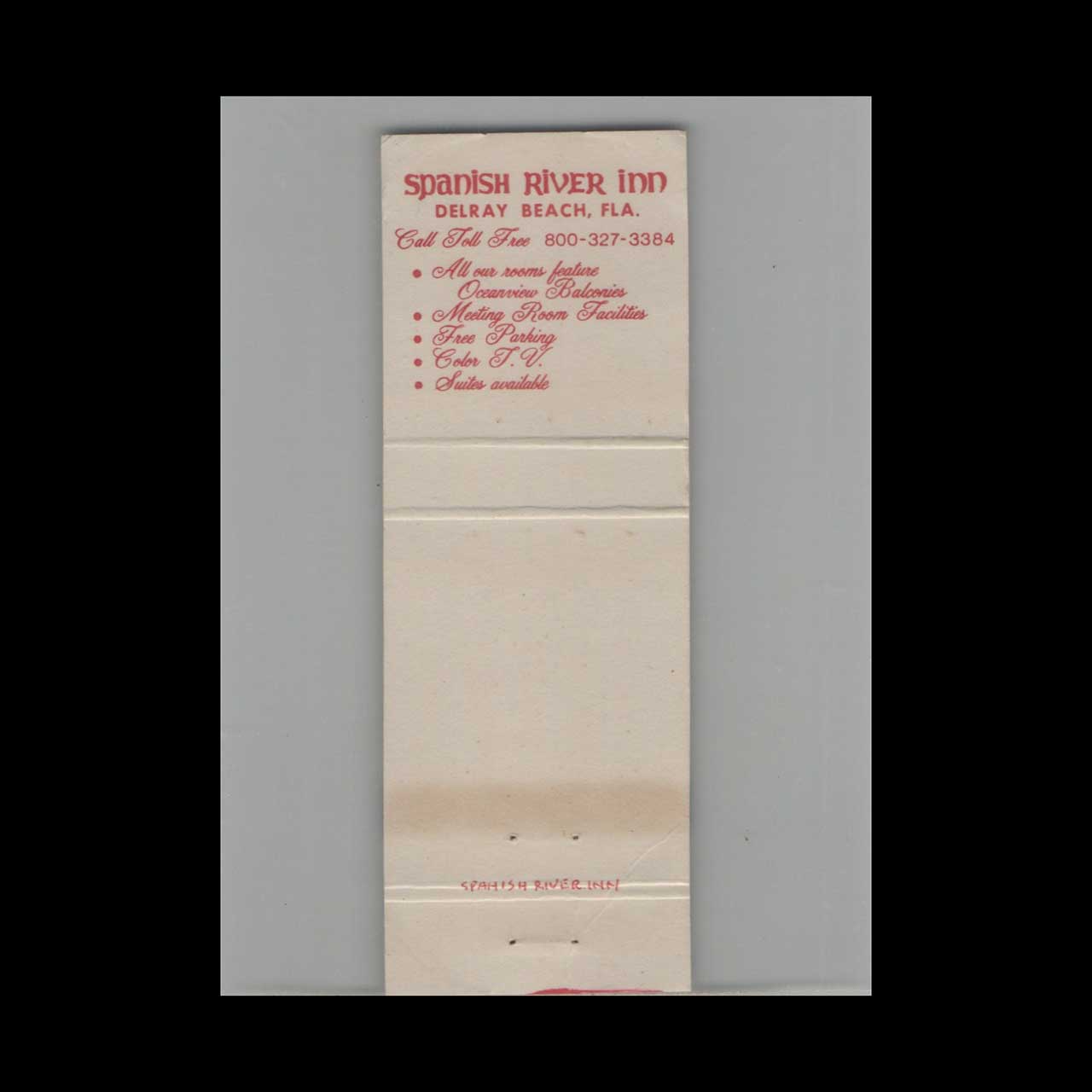 Matchbook Cover Spanish River Inn Delray Beach FL Matchbook Cover Spanish River Inn Delray Beach FL