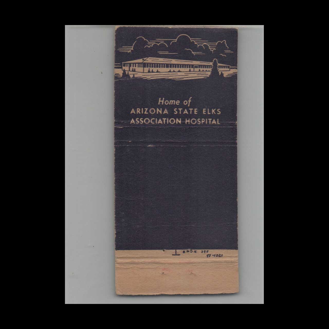 BPOE Elks Lodge 385 Tucson AZ Matchbook Cover BPOE Elks Lodge 385 Tucson AZ Matchbook Cover