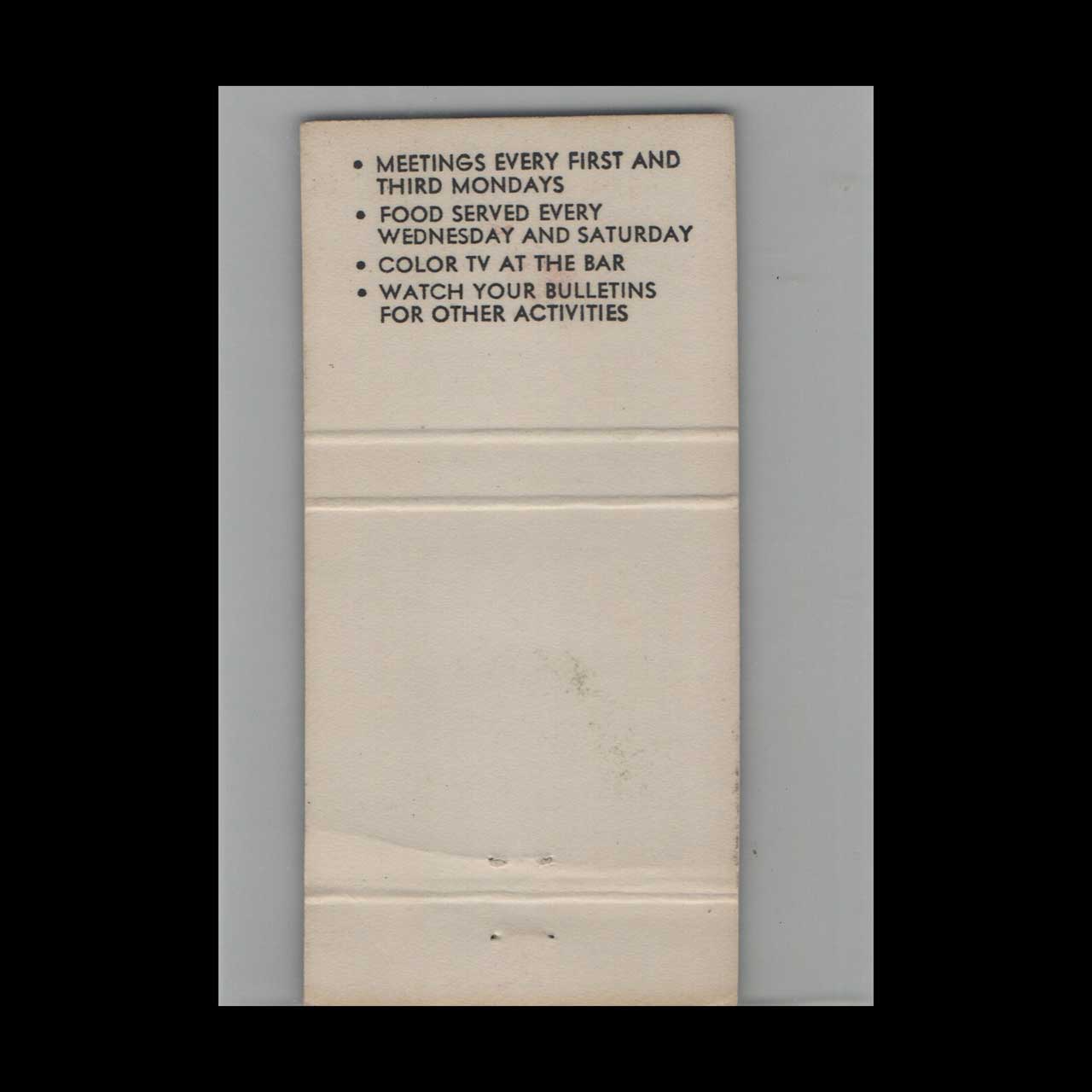 BPOE Elks Lodge 2261 Detroit Lakes MN Matchbook Cover BPOE Elks Lodge 2261 Detroit Lakes MN Matchbook Cover