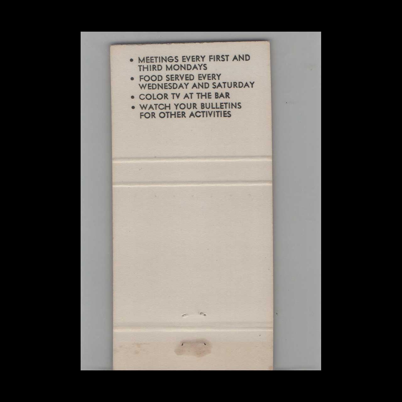 BPOE Elks Lodge 2261 Detroit Lakes MN Matchbook Cover BPOE Elks Lodge 2261 Detroit Lakes MN Matchbook Cover