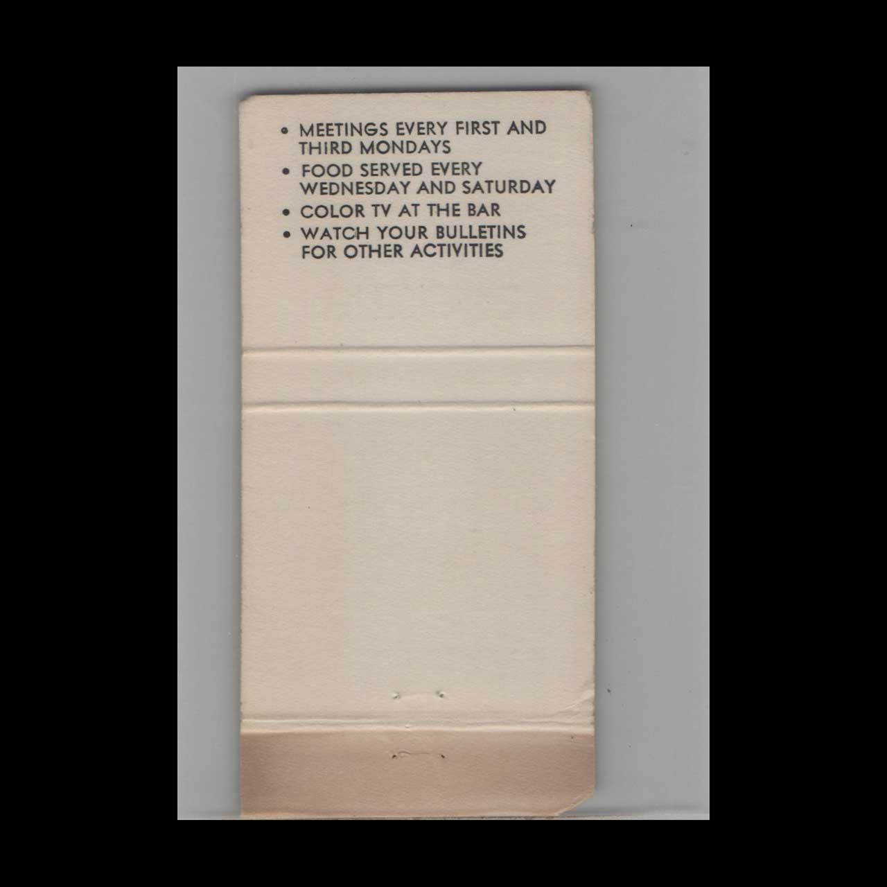 BPOE Elks Lodge 2261 Detroit Lakes MN Matchbook Cover BPOE Elks Lodge 2261 Detroit Lakes MN Matchbook Cover