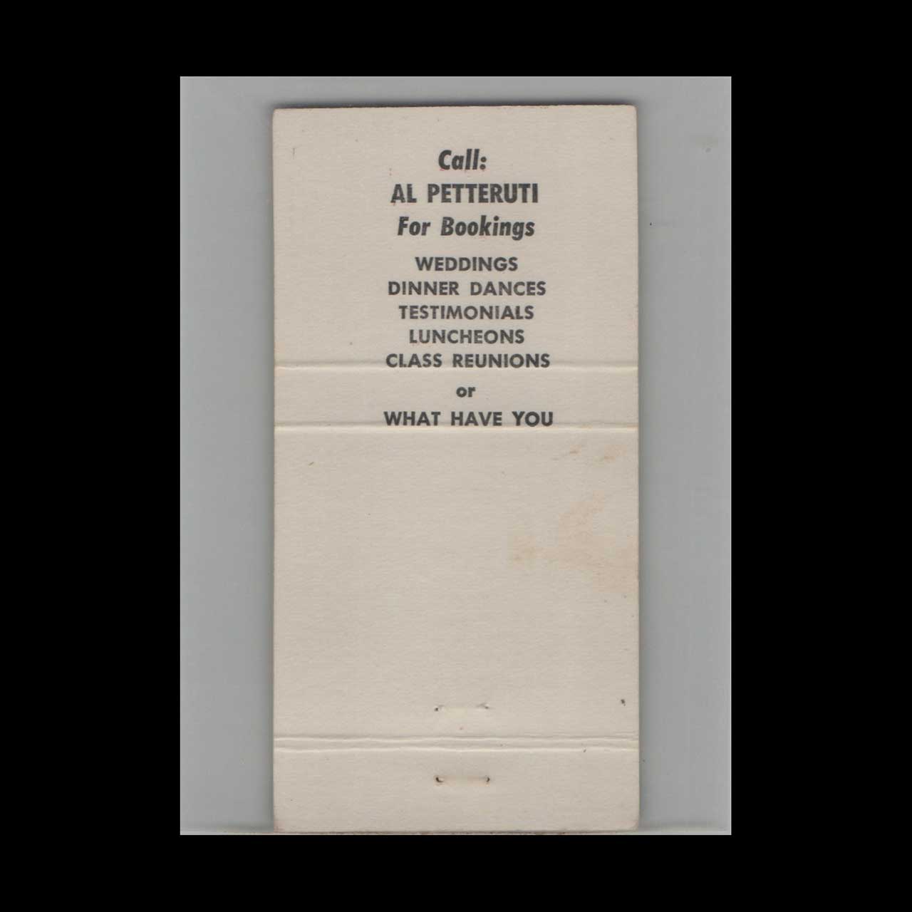 BPOE Elks Lodge 2091 San Francisco Matchbook Cover BPOE Elks Lodge 2091 San Francisco Matchbook Cover
