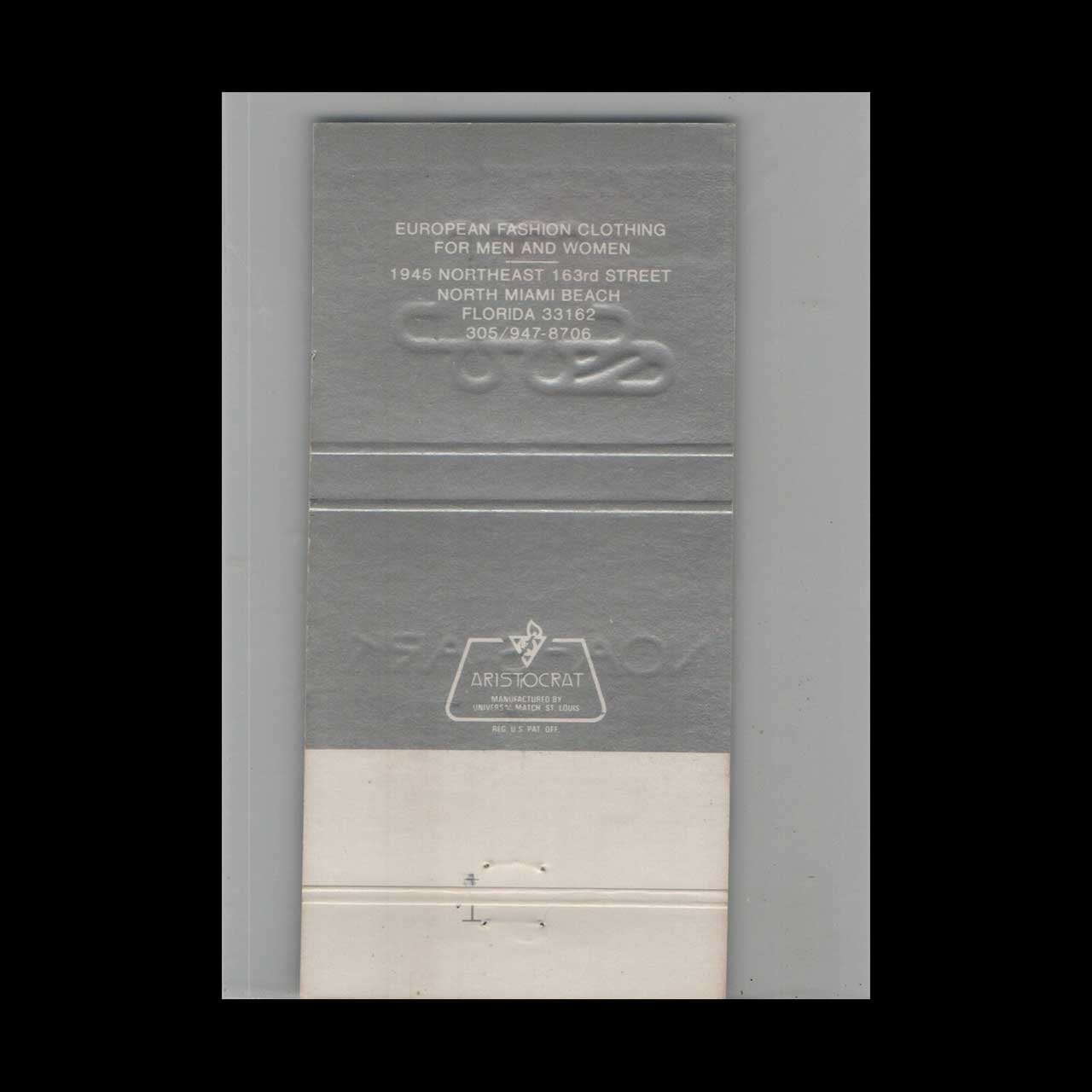 Matchbook Cover Noahs Ark North Miami Beach FL Matchbook Cover Noahs Ark North Miami Beach FL