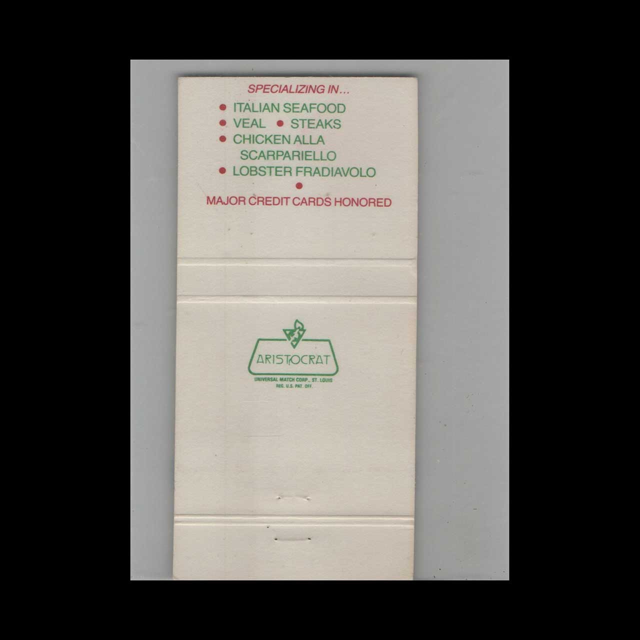 La Pergola Restaurant Matchbook Cover North Miami Beach La Pergola Restaurant Matchbook Cover North Miami Beach