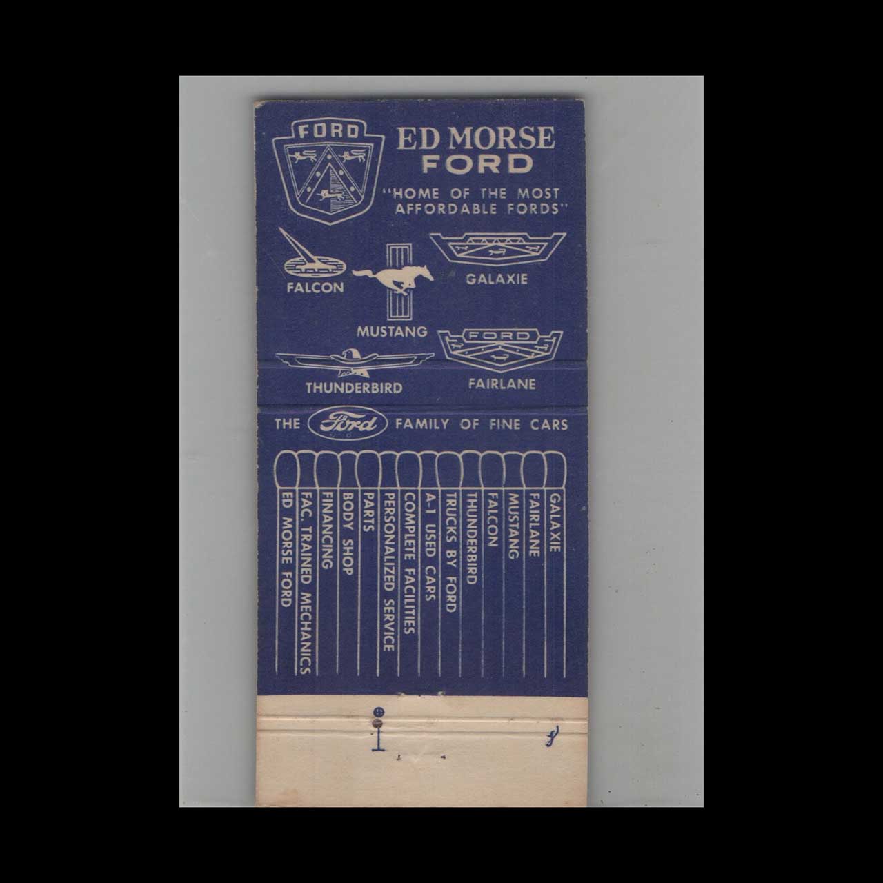 Ed Morse Ford Dealer Matchbook Cover North Miami Beach Ed Morse Ford Dealer Matchbook Cover North Miami Beach
