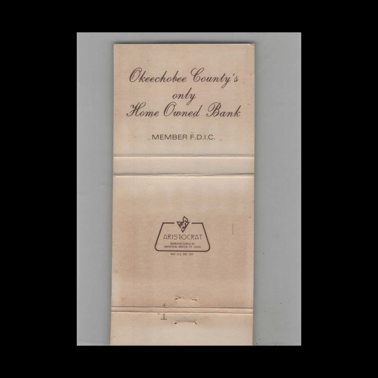 Matchbook Cover Commercial Bank Okeechobee FL Matchbook Cover Commercial Bank Okeechobee FL