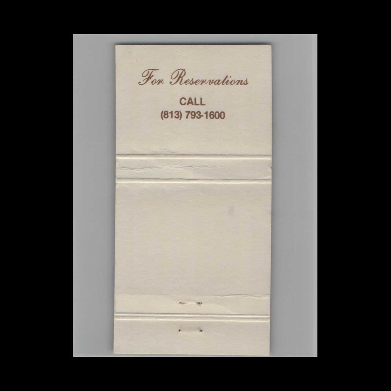 Matchbook Cover Le Versailles Naples FL Matchbook Cover Le Versailles Naples FL