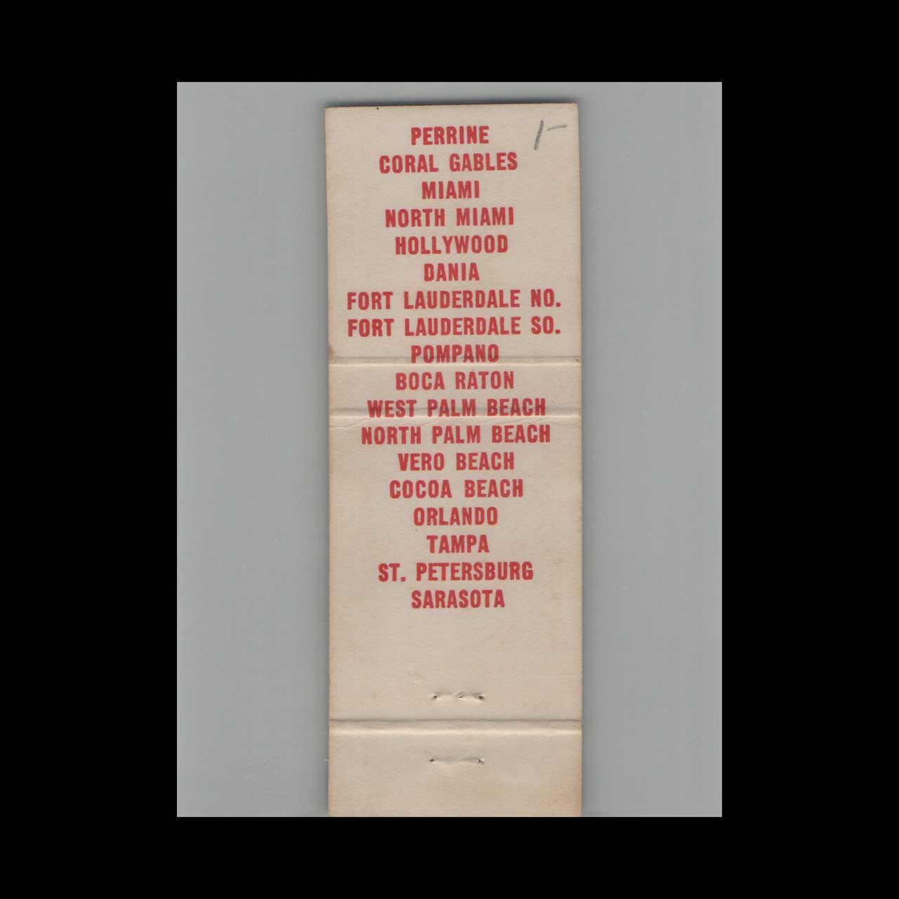 New England Oyster House Matchbook Cover Ft Lauderdale New England Oyster House Matchbook Cover Ft Lauderdale