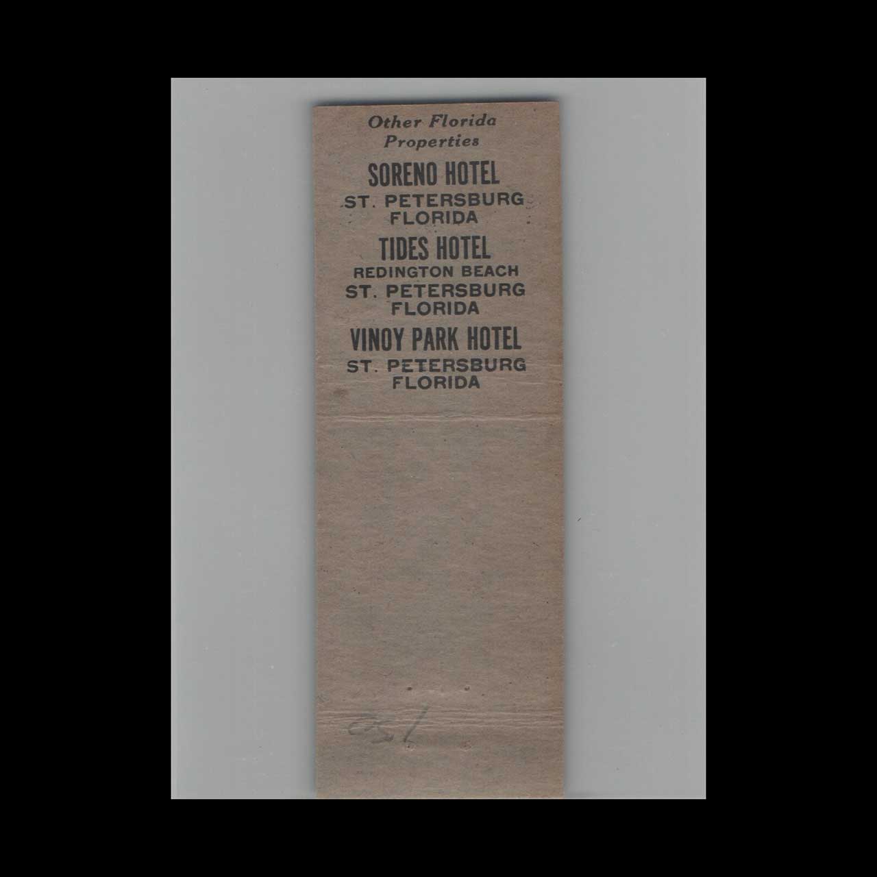 Matchbook Cover Alsonett Hotels Ft Lauderdale FL Matchbook Cover Alsonett Hotels Ft Lauderdale FL
