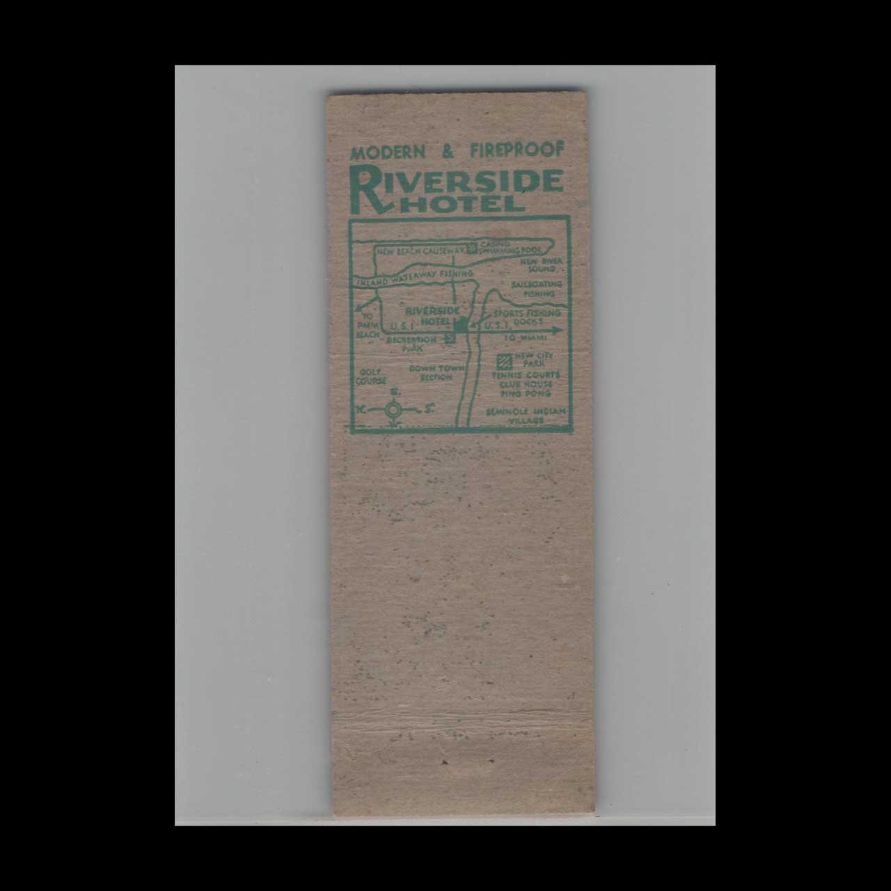 Matchbook Cover Riverside Hotel Ft Lauderdale FL Matchbook Cover Riverside Hotel Ft Lauderdale FL